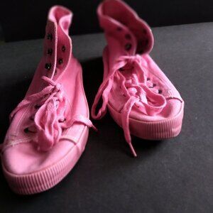 Funky Hot Pink High Top Sneakers